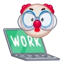 Sticker from the "Clown emoji" sticker pack