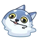 Sticker from the "Wolf Awoo Emoji" sticker pack