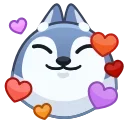 Sticker from the "Wolf Awoo Emoji" sticker pack