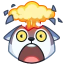 Sticker from the "Wolf Awoo Emoji" sticker pack