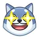 Sticker from the "Wolf Awoo Emoji" sticker pack