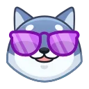 Sticker from the "Wolf Awoo Emoji" sticker pack