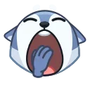 Sticker from the "Wolf Awoo Emoji" sticker pack