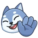 Sticker from the "Wolf Awoo Emoji" sticker pack