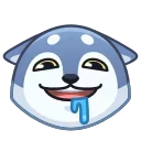 Sticker from the "Wolf Awoo Emoji" sticker pack