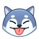 Sticker from the "Wolf Awoo Emoji" sticker pack