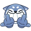 Sticker from the "Wolf Awoo Emoji" sticker pack