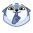 Sticker from the "Wolf Awoo Emoji" sticker pack