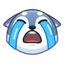 Sticker from the "Wolf Awoo Emoji" sticker pack