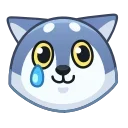 Sticker from the "Wolf Awoo Emoji" sticker pack