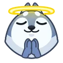 Sticker from the "Wolf Awoo Emoji" sticker pack