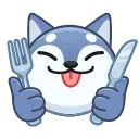 Sticker from the "Wolf Awoo Emoji" sticker pack