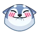 Sticker from the "Wolf Awoo Emoji" sticker pack