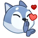 Sticker from the "Wolf Awoo Emoji" sticker pack