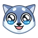 Sticker from the "Wolf Awoo Emoji" sticker pack