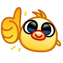 Sticker from the "Chickling Emoji" sticker pack