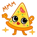 Sticker from the "Мадам Пицца" sticker pack