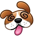 Sticker from the "Dogs Emoji" sticker pack