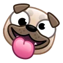 Sticker from the "Dogs Emoji" sticker pack