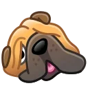 Sticker from the "Dogs Emoji" sticker pack