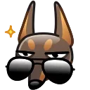 Sticker from the "Dogs Emoji" sticker pack