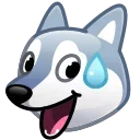 Sticker from the "Dogs Emoji" sticker pack