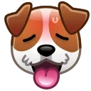 Sticker from the "Dogs Emoji" sticker pack