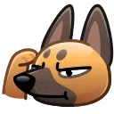 Sticker from the "Dogs Emoji" sticker pack