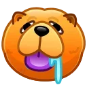 Sticker from the "Dogs Emoji" sticker pack