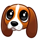 Sticker from the "Dogs Emoji" sticker pack