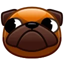 Sticker from the "Dogs Emoji" sticker pack