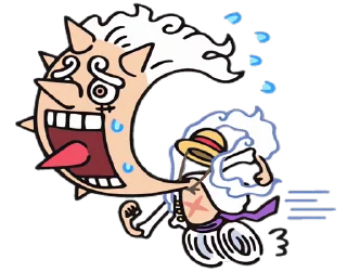 Sticker from the "One Piece Luffy Gear 5" sticker pack