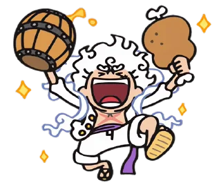 Sticker from the "One Piece Luffy Gear 5" sticker pack