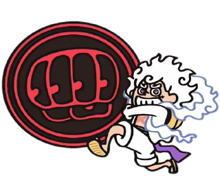 Sticker from the "One Piece Luffy Gear 5" sticker pack