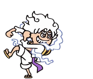 Sticker from the "One Piece Luffy Gear 5" sticker pack