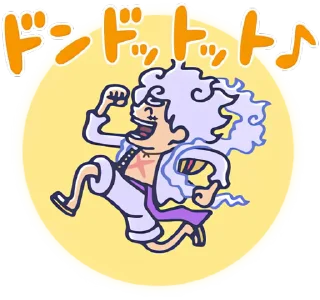 Sticker from the "One Piece Luffy Gear 5" sticker pack