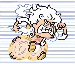 Sticker from the "One Piece Luffy Gear 5" sticker pack