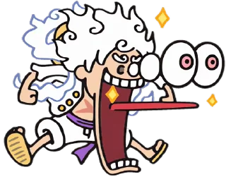 Sticker from the "One Piece Luffy Gear 5" sticker pack