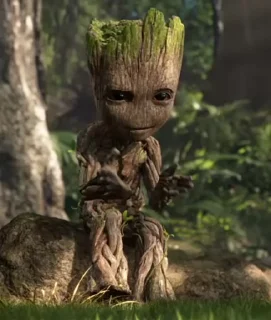 Стикер из набора "I am groot"