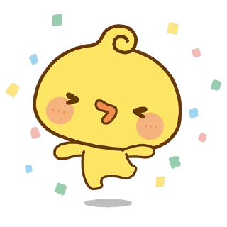 Sticker from the "Playful Piyomaru" sticker pack