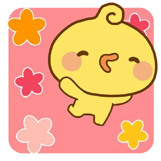 Sticker from the "Playful Piyomaru" sticker pack