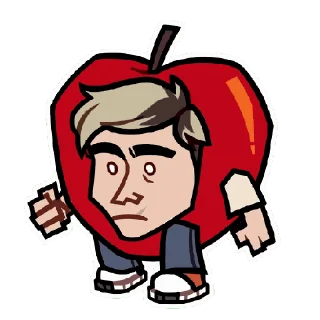 Telegram sticker pack "яблоко вова бегит"