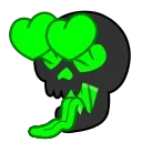 Sticker from the "Toxic Skull" sticker pack