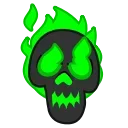 Sticker from the "Toxic Skull" sticker pack