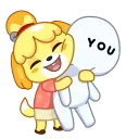 Sticker from the "Isabelle" sticker pack