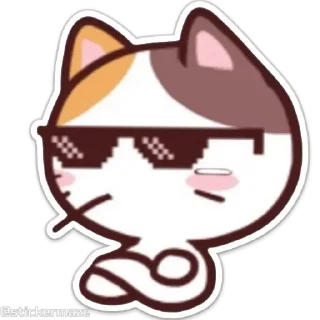 Sticker from the "Meong the Meme Cat" sticker pack