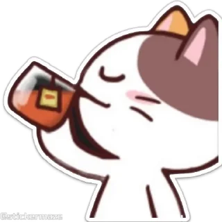 Sticker from the "Meong the Meme Cat" sticker pack