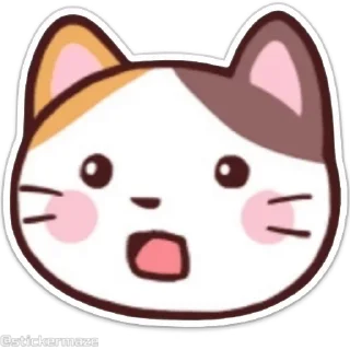 Sticker from the "Meong the Meme Cat" sticker pack