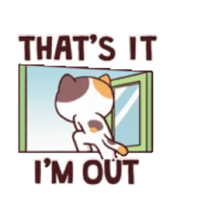 Sticker from the "Meong the Meme Cat" sticker pack