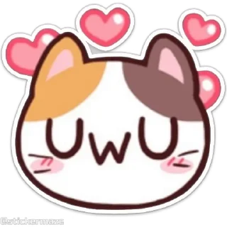 Sticker from the "Meong the Meme Cat" sticker pack